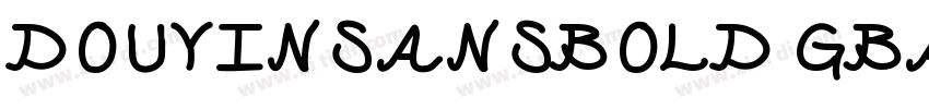 DOUYINSANSBOLD GBAli字体转换